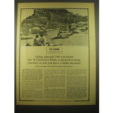 1966 Westminster Bank Ad - Going abroad?