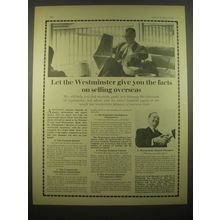 1966 Westminster Bank Ad - Let the Westminster give you the facts on selling