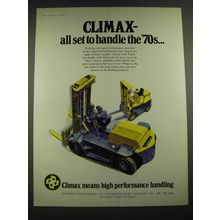 1968 Coventry Climax Fork Trucks Ad - Climax all set to handle the '70s