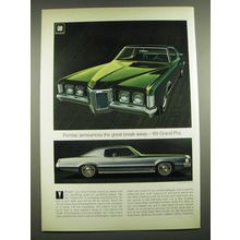 1969 Pontiac Grand Prix Ad - Pontiac announces the great break away