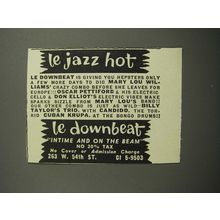 1952 Le Downbeat Club Ad