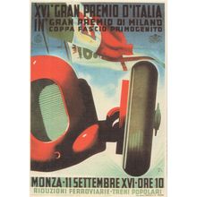 XVI Gran Premio Italian Old Motor Race Grand Prix Italy Poster Postcard