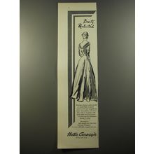 1954 Hattie Carnegie Hostess Gown Ad - Beauty Unlimited