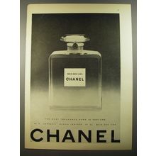 1954 Chanel Bois des Iles Perfume Ad - The most treasured name in perfume