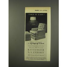 1956 Kittinger King-of-Ease Reclining Chair Ad - Take it easy!