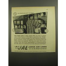 1956 JAL Japan Air Lines Ad - The happi coat