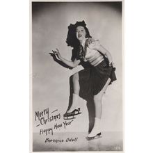 Berenice Odell Broadway Theatre Ice Skating 1940s Show Skater Old Postcard