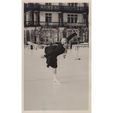 Identified Ice Skater Antique Real Photo Skating Old Postcard