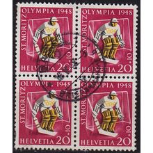 SCHWEIZ SWITZERLAND [1948] MiNr 0494 4er ( O/used ) [02]