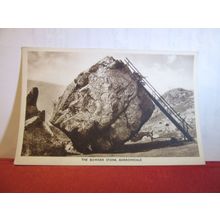 THE BOWDER STONE, BORROWDALE, CUMBRIA unused antique postcard by G P Abraham =