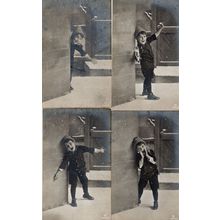 Child Rejoicing In Christmas Snow 4x Antique Postcard s
