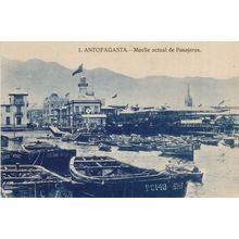 Muelle Actual De Pasajeros Antofagasta Chile Old Harbour Postcard