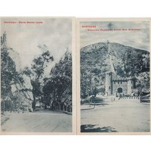 Santiago Santa Lucia San Cristobal Castle 2x Old Chile Postcard s