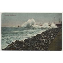 Ceylon Sri Lanka Colombo Breakwater Early 20th C. RPPC