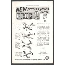 FROG SUPER MODEL FLYING KITS toys :- Original Vintage 1954 Magazine Advert