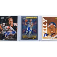 Autographed 3 Card Lot with Steph Curry Signed