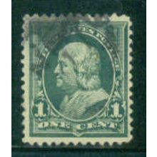 Used 279 1c Benjamin Franklin Just Clears A05281
