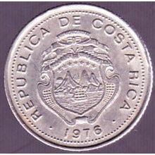 1976 Costa Rica 10 Centimos Coin