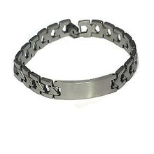 Stainless Steel 7 1/2 inch Link ID Bracelet 8mm wide