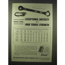 1945 International Nickel Ad - Exceptional Ductility