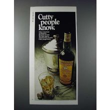 1970 Cutty Sark Scotch Ad - Cutty People
