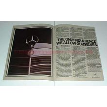 1979 2-page Mercedes Car Ad - Only Indulgence We Allow!