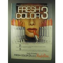 1978 Maybelline Fresh Color 3 Lipstick Ad - Experience