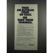 1983 Alitalia Airlines Ad - Take an Alitalia Tour
