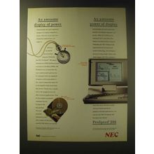1989 NEC ProSpeed 286 Computer Ad - An awesome display of power.