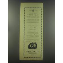 1954 Harveys Sherries Ad - To promote Goodwill between friends