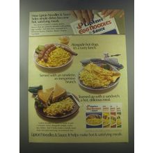 1980 Lipton Egg Noodles & Sauce Advertisement - Simple Dishes