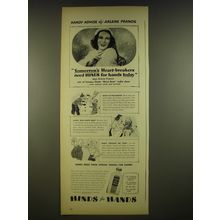 1945 Hinds Lotion Ad - Handy Advice by Arlene Francis