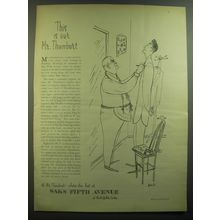 1947 Saks Fifth Avenue Advertisement - art by Burris - This is our Mr. Thumburt