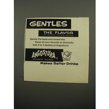 1955 Angostura Aromatic Bitters Ad - Gentles the Flavor of whisky on-the-rocks