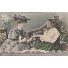 Your Fortune Romany Gypsy Palmistry ESP Occult Antique Postcard