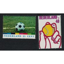 Netherlands Football Tennis 2v 1974 MNH SG#1191-1192