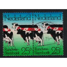 Netherlands Cattle FULL Pair 1974 Canc SG#1193