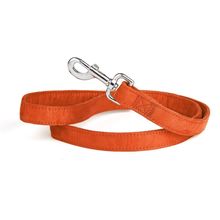 Comfort Microfiber Flat Dog Leash Orange 3/8" 6ft