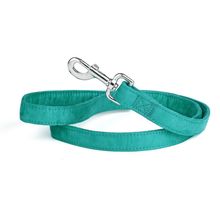 Comfort Microfiber Flat Dog Leash Teal 3/8" 6ft