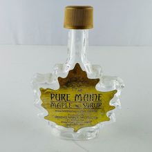 Pure Maine Maple Syrup Leaf Shaped 50ml Small Bottle