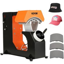 VEVOR 3-In-1 Auto Hat Heat Press Machine for Caps - No Crease, Automatic Release