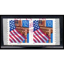 Used 2915A 32c U.S. Flag Over Porch Very Fine CNP Left 33333 10x10 PA1758