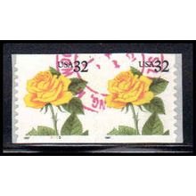Used 3054 32c Yellow Rose Very Fine CNP Left 4455 PA1896