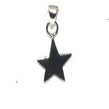 Sterling Silver 925 Flat Polished Star Charm Pendant