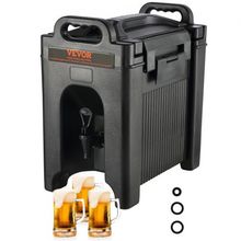 Insulated Beverage Dispenser, 2.5 Gallon, Food-grade LDPE Hot and Cold Bever...