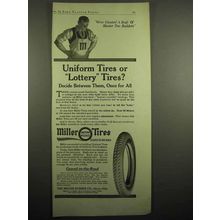 1918 Miller Tires Ad - Uniform Tires or Lottery Tires?