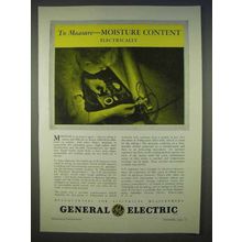 1939 General Electric Ad - Measure Moisture Content