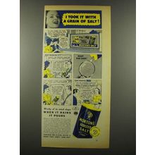 1939 Morton's Iodized Salt Ad - With a Grain of Salt