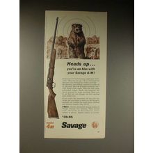 1962 Savage 4-M Rifle Ad - Heads Up!