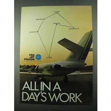 1969 Pan Am Falcon Jet Ad - All In A Day's Work